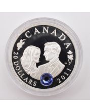 2011 RCM $20 Silver Coin - The Wedding Celebration Prince William & Miss Catherine Middleton