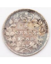 1888 Canada 5 cents nice VF+