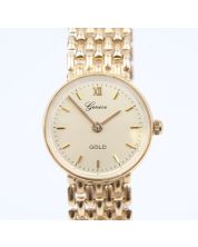 Geneve 9KT Gold Ladies Quartz Watch Hallmarked 375