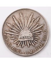 1895 Mo AM Mexico 8 Reales silver coin 27.05 grams Nice AU