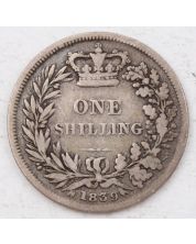 1839 Great Britain Shilling circulated