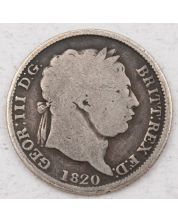 1820 Great Britain Shilling silver coin