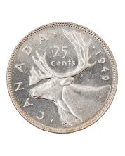 1949 Canada 25 cents Choice UNC+