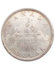 1938 Canada silver dollar Choice Gem Uncirculated