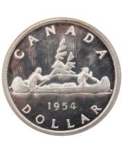 1954 Canada silver dollar Choice GEM prooflike