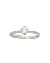 18K White Gold 0.30ct Round Brilliant Cut Solitaire VS1 Diamond Ring Size 4.25 