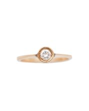 14K Yellow Gold Child's Ring with Diamond – 0.10 Carat VS1 Clarity Size 2