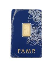 5 Gram PAMP Suisse Lady Fortuna  .999 Fine Silver Bar - Sealed In Assay Card