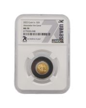 2022 Ancient Greece Alexander the Great ½ Gram Pure Gold Coin NGC MS70