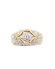 18 kt Yellow Gold ring with 2.02 tcw diamonds