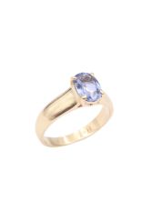 1.41ct Sapphire Type II VS 14K yg ring 4.1 grams Size-7 