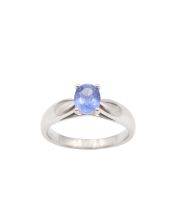 1.22ct Sapphire Platinum Ladies ring Size-8 