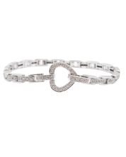 14K wg Bracelet 0.99 carats in 81x full cut Diamonds 16.3g 6.75 inches