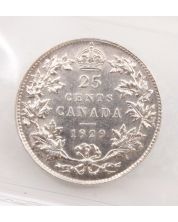 1929 Canada 25 cents ICCS EF-45