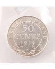 1919c  Newfoundland 50 cents ICCS EF-45