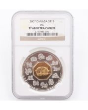 2007 Canada $15 Sterling Silver Coin - Year Of The Pig NGC PF68 Ultra Cameo