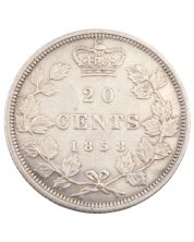 1858 Canada 20 cents VF