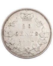 1858 Canada 20 cents VF+