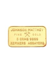 5 gram Johnson Matthey The Bank of England Gold Bar Struck .9999 Scarce 