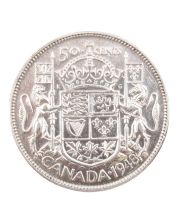 1948 Canada 50 cents narrow date AU