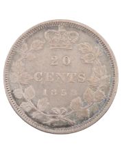 1858 Canada 20 cents RE-5 