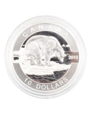 2013 $10 Fine Silver Coin - Polar Bear