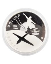 2009 Canada $1 Sterling Silver Dollar Proof Flight in Canada 100th Anniversary