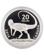 2014 Canada $20 Dinosaurs of Canada: Scutellosaurus - Pure Silver Coin