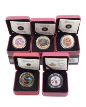 5x 2007 to 2016 Canada 50c Holiday Lenticular Coins RCM Christmas Theme coins