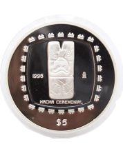 1996 Mexico $5 Hacha ceremonial 1 oz Silver Coin Proof