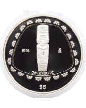 1998 Mexico $5 Peso Sacerdote 1 oz Silver Coin Proof