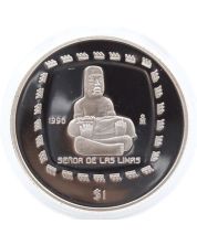 1996 Mexico $1 peso Senor de las limas - 1/4 oz Silver Bullion Coin Proof