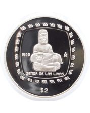 1996 Mexico $2 Peso Senor de las Limas 1/2 oz Silver Coin Proof