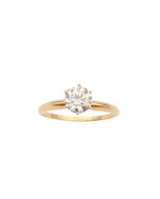 1.07ct VS1 M solitaire Diamond ring 18K yg with appraisal $9,000. Size-8