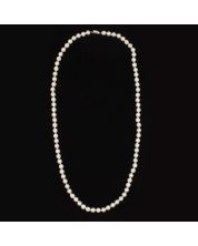 AKOYA pearls 28 inch strand (84) pink/cream rose 14K w/appraisal $3200.00