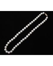 AKOYA pearls 16 inch strand (48) pink/cream rose 14k with appraisal $1800.00