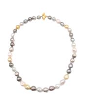 Tahitian South Sea freshwater pearls 17 inch necklace 14K with appraisal $2200.00