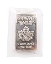 1986 Vancouver B.C Expo  1/2 oz Silver bar .999 Pure Silver Sando Refiners