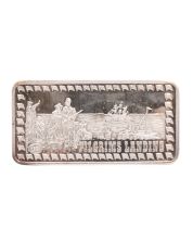 The Hamilton Mint Pilgrims Landing 1 Troy Oz 999 Silver Art Bar 