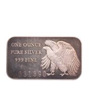 1776-1976 200 Years Independence 1 oz .999 Fine Silver Art Bar Eagle