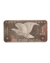 Vintage 1971 W.H. Foster One Silver Eagle 1 oz .999 Fine Silver Art Bar