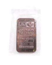 1 oz JM Johnson Matthey 999 Silver Bar - sealed serial #922239