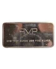 PMP 1oz Fine Silver .999 Silver Bar Vintage Blank Reverse