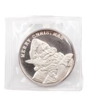 1995 1 oz .999 Silver Round of Christmas Past - Santa Making a List Sealed 