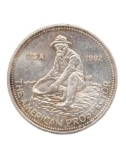 1982 Engelhard The American Prospector Big E 1 Oz Fine Silver