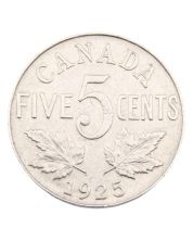 1925 Canada 5 cents very nice FINE+