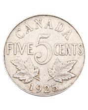 1925 Canada 5 cents VG+