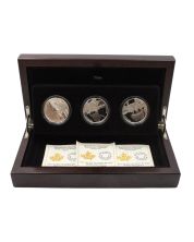 2016 Canada $10 Reflections of Wildlife - 3 Coin Pure Silver Set Wooden Box 