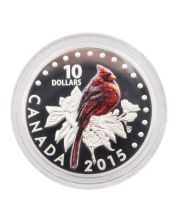 2015 Canada $10 Colourful Songbirds of Canada: The Northern Cardinal 