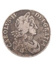 1664 Great Brutain silver Crown Charles II  nice FINE+